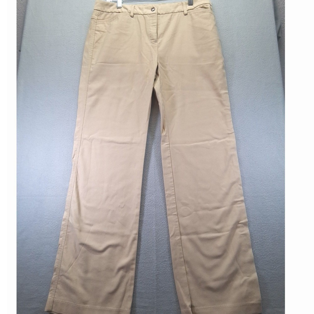 Express Stretch Khaki Pants Womens 11/12 Straight Leg Tan Cotton Blend Trousers‎